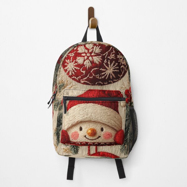 Item preview, Cute Embroidered Snowman Christmas Ornament – Cozy Holiday Art designed and sold by MiraLumeStudio.