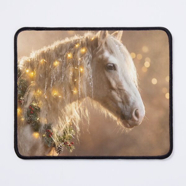 Item preview, A beautiful palomino tinker horse stands gracefully in a soft, dusty atmosphere designed and sold by Julia Shepeleva.
