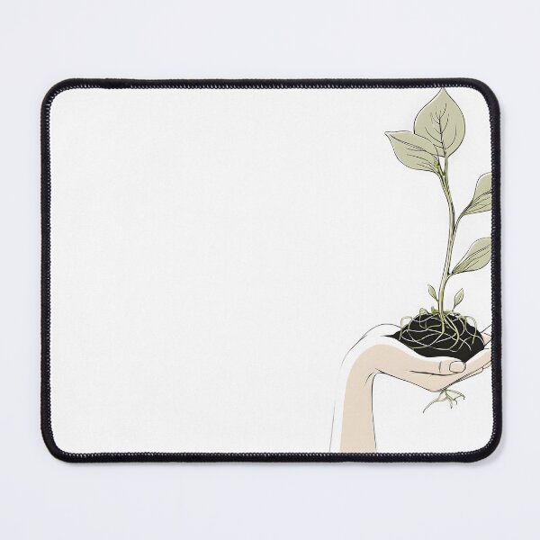 Item preview, Hand Holding Plant - Minimalist Growth Line Art designed and sold by ThePromptStudio.