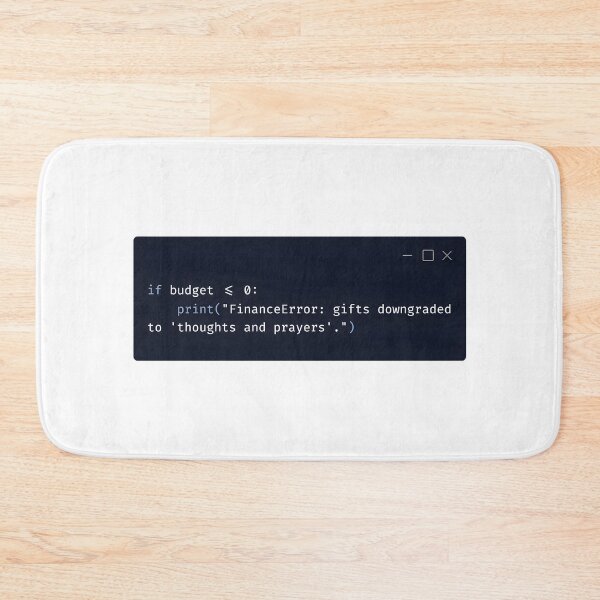 Item preview, Python Holiday Budget Error – “Thoughts and Prayers” designed and sold by Tattee.