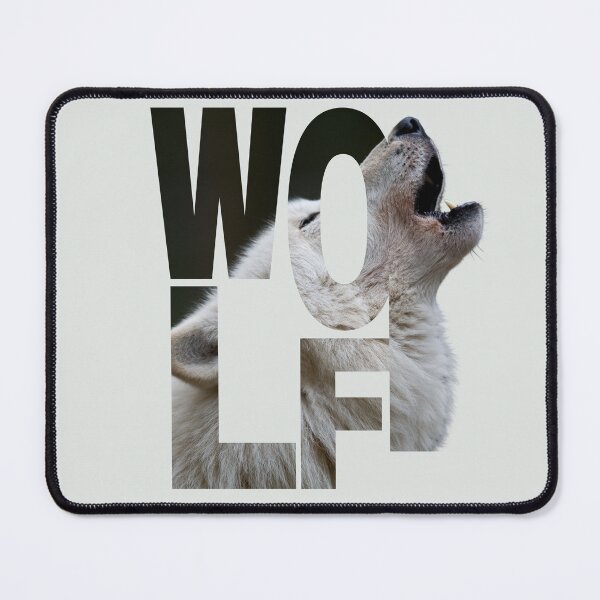 Artikelvorschau, Heulender Wolf Typografie-Kunstdesign entworfen und verkauft von CodeCrush.