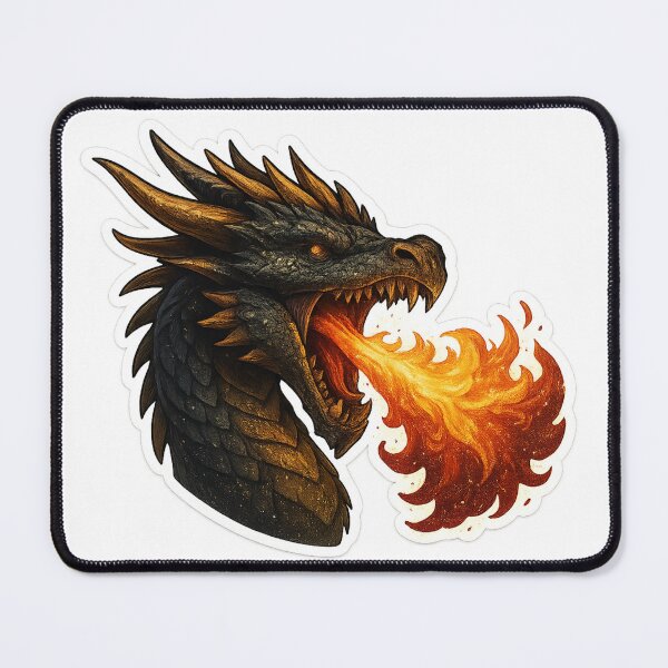 Item preview, Fire Dragon Fury – Epic Flame Sticker designed and sold by SarahsSZN.