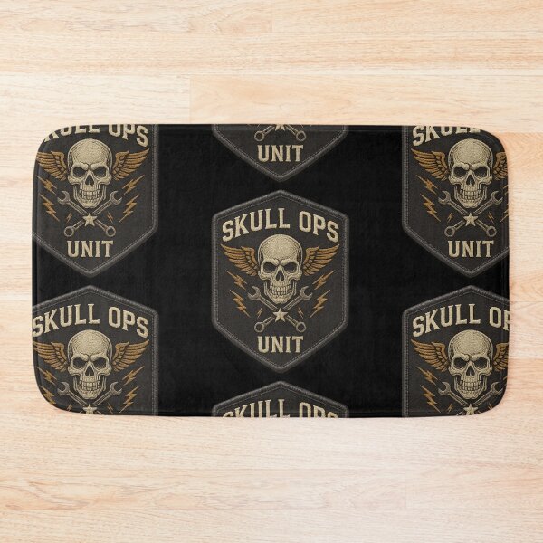 Item preview, Skull Ops Unit mechanical winged skull patch designed and sold by LaNadaYFundante.