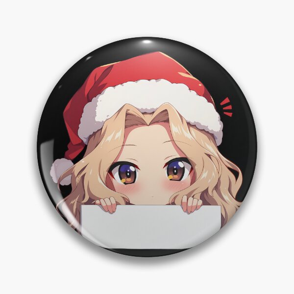 Aperçu de l'œuvre Et Kay Christmas Kawaii Girls et Panzer Anime Girl Chibi Holiday Peeker créée et vendue par thedarvills.