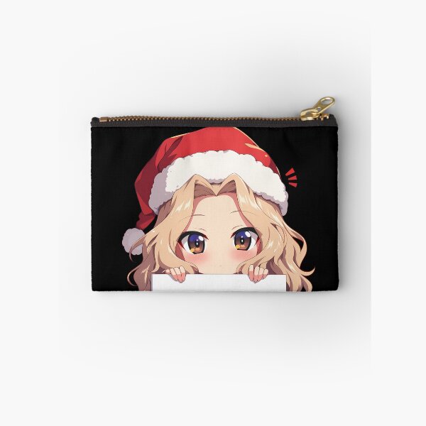 Aperçu de l'œuvre Et Kay Christmas Kawaii Girls et Panzer Anime Girl Chibi Holiday Peeker créée et vendue par thedarvills.