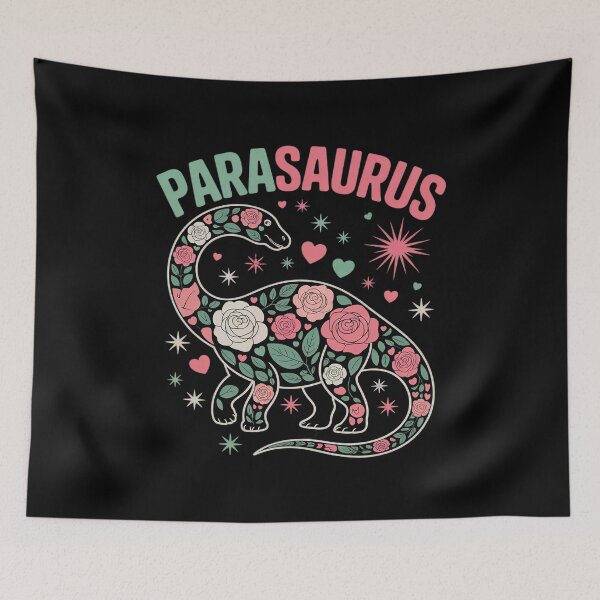 Item preview, Parasaurus Watercolor Floral Paraeducator Dinosaur  designed and sold by KotexTemu.