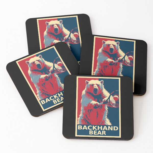 Item preview, Backhand Bear Polar Bear Tennis Player HOPE designed and sold by TrueArtsStore.