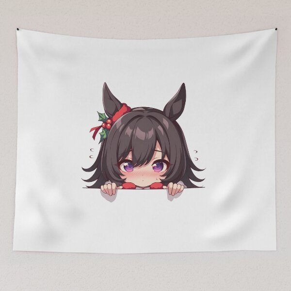 Item preview, Curren Chan Uma Musume Pretty Derby Chibi Kawaii Christmas Anime Girl designed and sold by thedarvills.