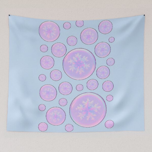 Item preview, Holographic Snowflake Bubble T-Shirt – Dreamy Pastel Winter Design designed and sold by KDesignCrafts.