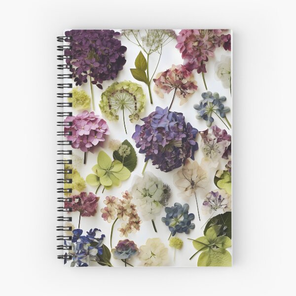 Item preview, Pressed Hydrangeas and Petals – Botanical Collage designed and sold by EmeraldeaArt.