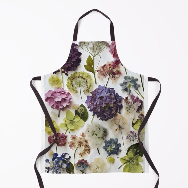 Item preview, Pressed Hydrangeas and Petals – Botanical Collage designed and sold by EmeraldeaArt.