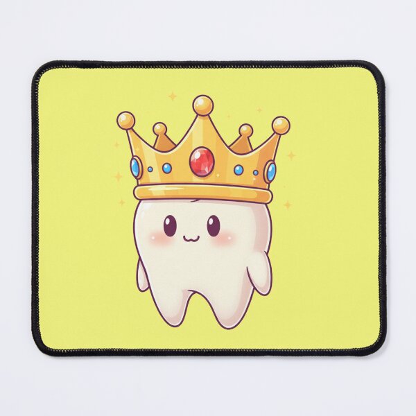 Item preview, Cute Chibi Tooth Sticker King with Golden Crown Relax Stress Relief Fun Sticker Dental Gift designed and sold by bvdesignart.