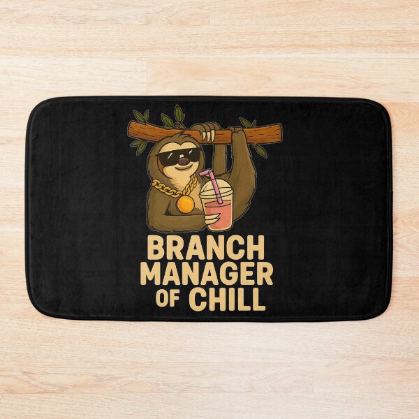 Item preview, Branch Manager of Chill – Funny Sloth Wearing Shades & Gold Chain designed and sold by JonelCrafts.