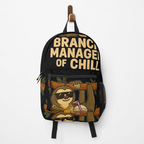 Item preview, Branch Manager of Chill – Funny Sloth Wearing Shades & Gold Chain designed and sold by JonelCrafts.