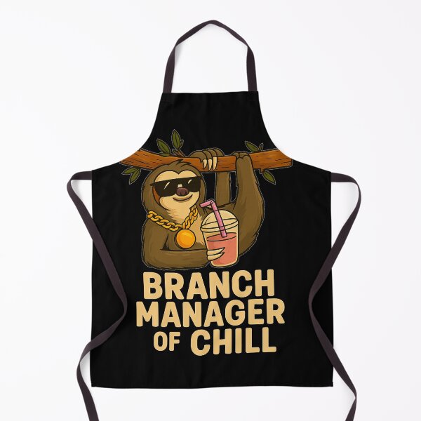Item preview, Branch Manager of Chill – Funny Sloth Wearing Shades & Gold Chain designed and sold by JonelCrafts.