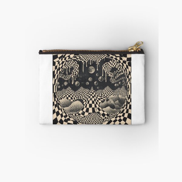 Item preview, Japanese Vintage Psychedelic Poster – Oriental Surrealism with Wavy Checkerboard Drip | Dalí-Inspired Art. designed and sold by printeGear.
