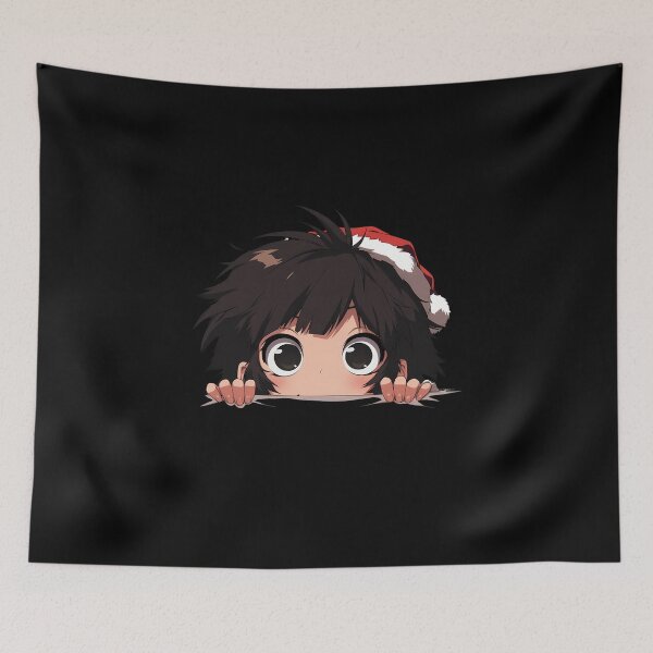 Item preview, Akane Tsunemori Psycho Pass Chibi Kawaii Christmas Peeker Anime Girl Holiday Warmth designed and sold by thedarvills.
