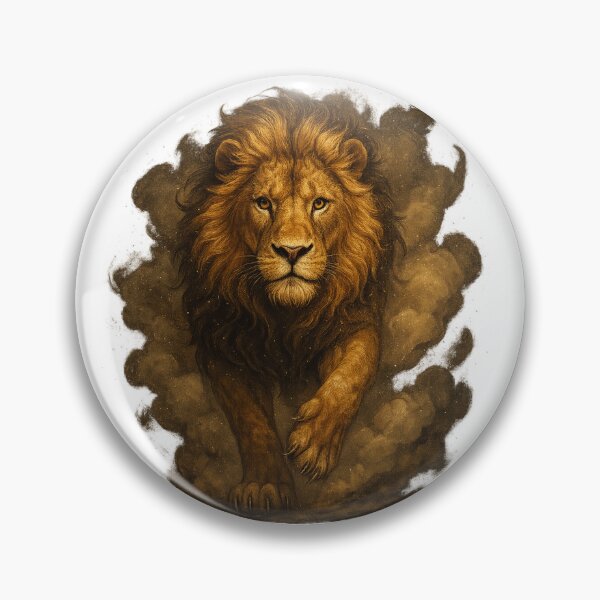 Item preview, Lion of Smoke - Charging Golden Beast designed and sold by SarahsSZN.