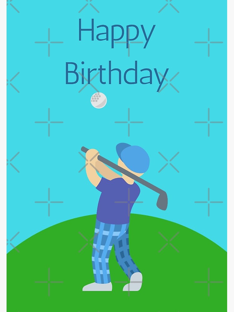 Carte De Vœux Joyeux Anniversaire Golf Par Bramblebox Redbubble