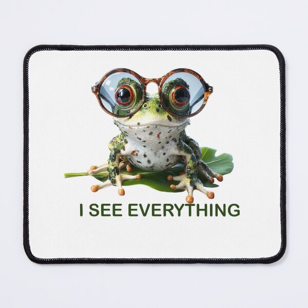 Item preview, A funny, cute frog wearing glasses. designed and sold by ArtFairy38.