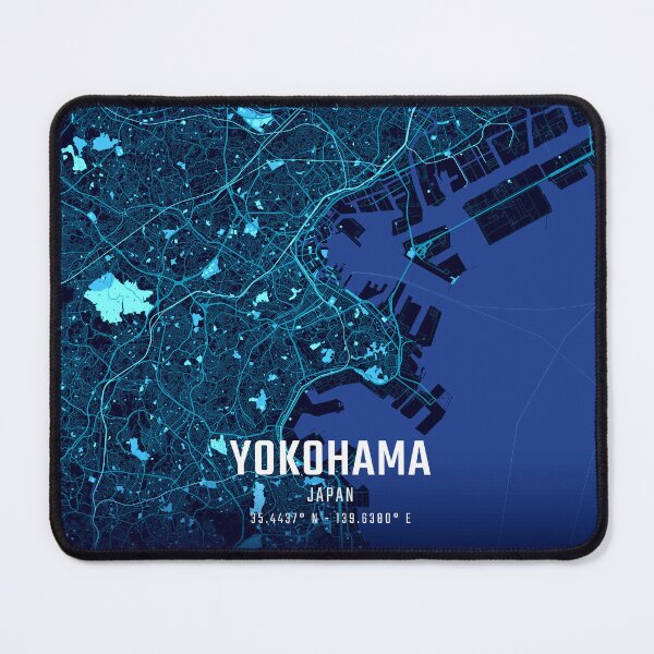 Item preview, Yokohama Midnight City Map designed and sold by HomeLivingCo.