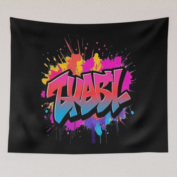 Item preview, “Neon Graffiti Splash Style Bold Text Art – Colorful Street Art Drip Lettering Design” designed and sold by Trendworld00.