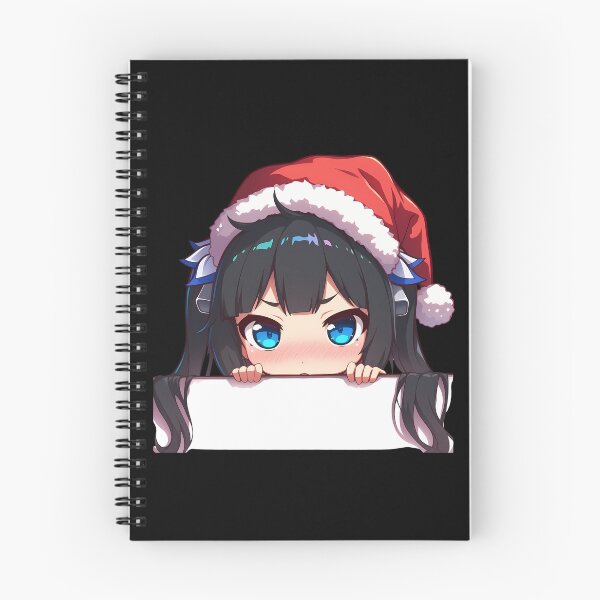 Item preview, Danmachi Hestia Danmachi Chibi Kawaii Christmas Peeker Anime Girl Holiday Brightness designed and sold by thedarvills.