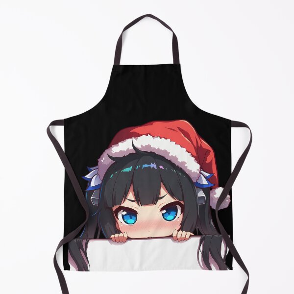 Item preview, Danmachi Hestia Danmachi Chibi Kawaii Christmas Peeker Anime Girl Holiday Brightness designed and sold by thedarvills.
