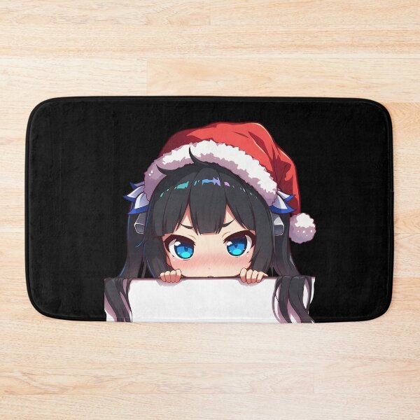 Item preview, Danmachi Hestia Danmachi Chibi Kawaii Christmas Peeker Anime Girl Holiday Brightness designed and sold by thedarvills.