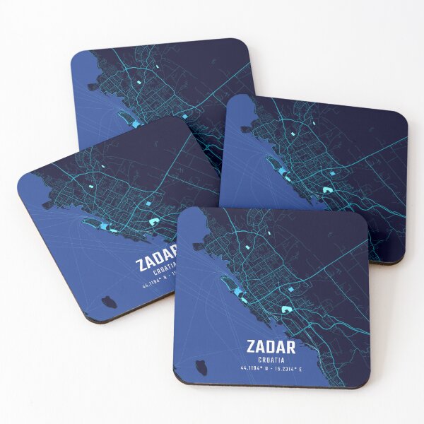 Item preview, Zadar Midnight City Map designed and sold by HomeLivingCo.