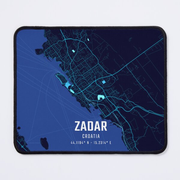 Item preview, Zadar Midnight City Map designed and sold by HomeLivingCo.