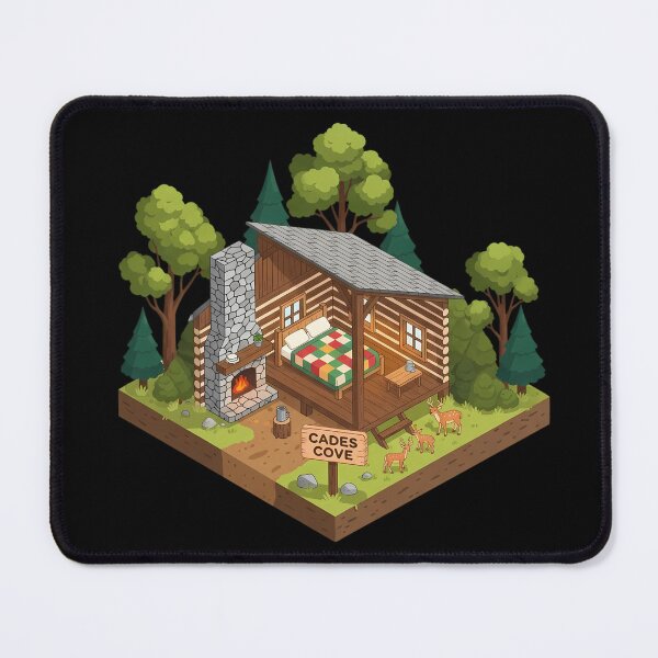 Item preview, Cades Cove Cozy Log Cabin - Isometric Diorama Art designed and sold by Digital Dreams Arts.