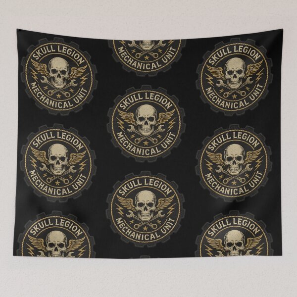 Item preview, Skull Legion Mechanical Unit gear crest designed and sold by LaNadaYFundante.