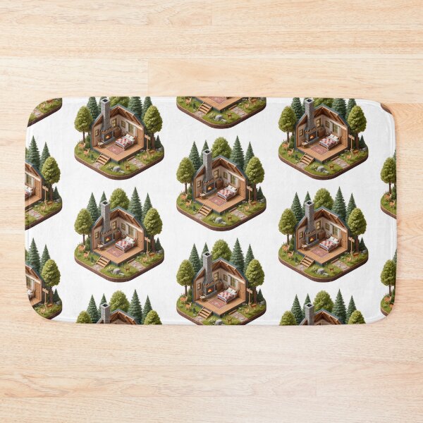 Item preview, Miniature Cades Cove Cabin with Deer - Great Smoky Mountains designed and sold by Digital Dreams Arts.