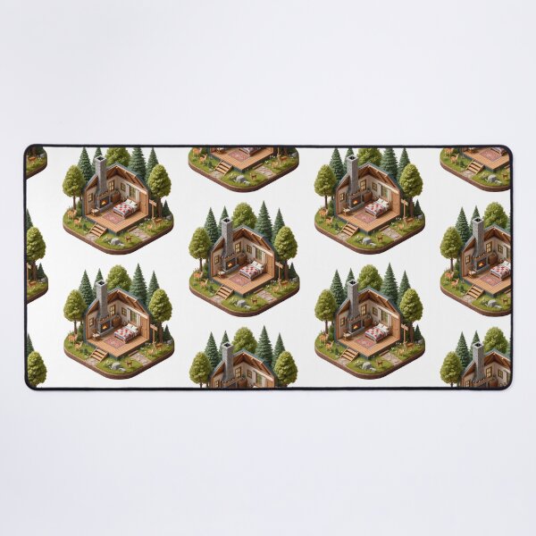 Item preview, Miniature Cades Cove Cabin with Deer - Great Smoky Mountains designed and sold by Digital Dreams Arts.