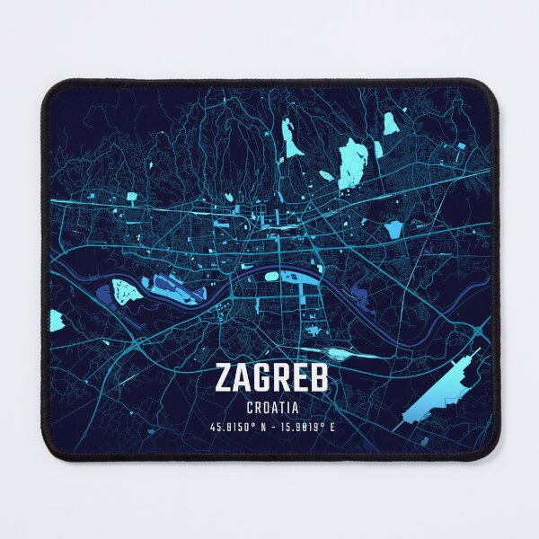 Item preview, Zagreb Midnight City Map designed and sold by HomeLivingCo.