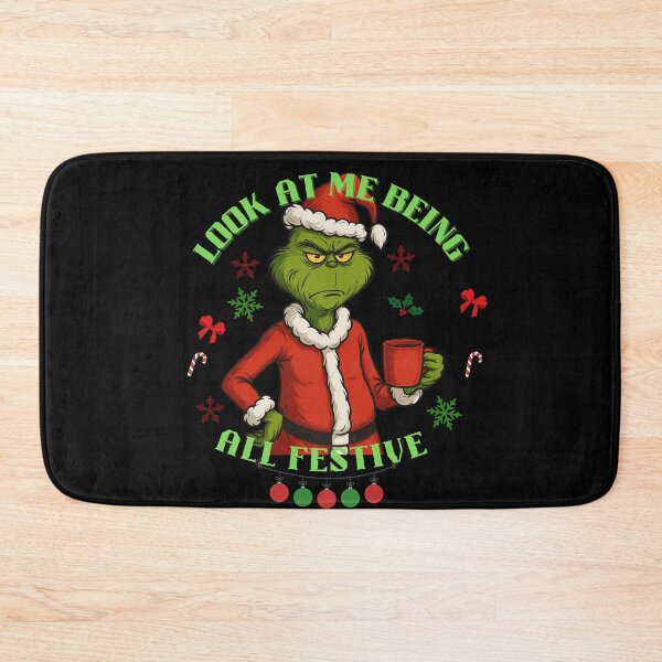 Item preview, Grumpy Green Christmas Mood Character – Funny Festive designed and sold by StudioWhitworth.