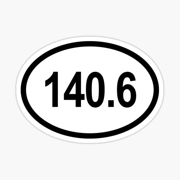 140.6 Triathlon Road Sign Sticker