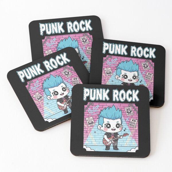 Item preview, PUNK ROCK musician or fan funny kawaii punk rocker underground music indie punk hard core grind core designed and sold by Jt41.