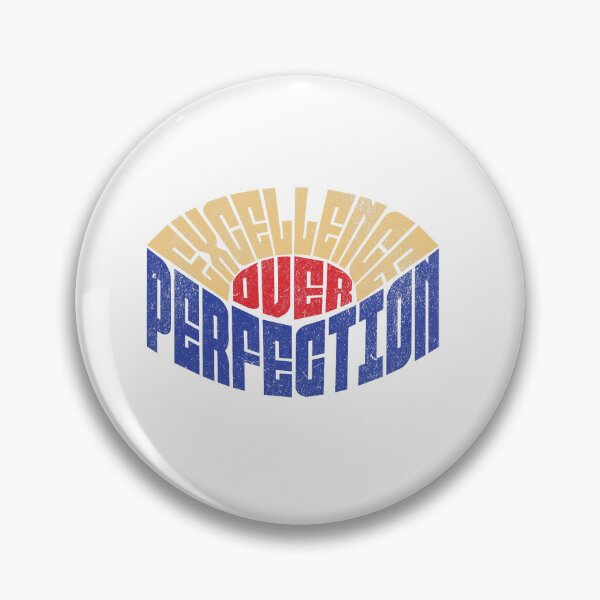 Item preview, Excellence Over Perfection Bold Strong Motivational Curved Quote designed and sold by Han1986.
