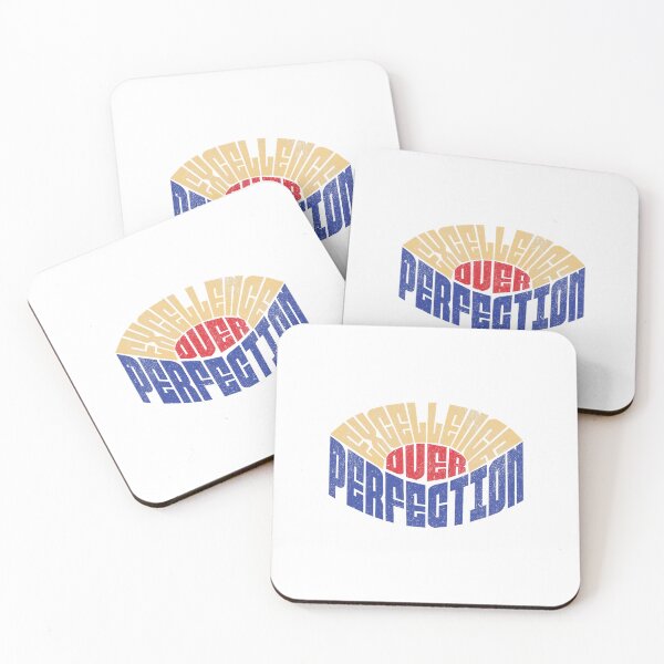 Item preview, Excellence Over Perfection Bold Strong Motivational Curved Quote designed and sold by Han1986.