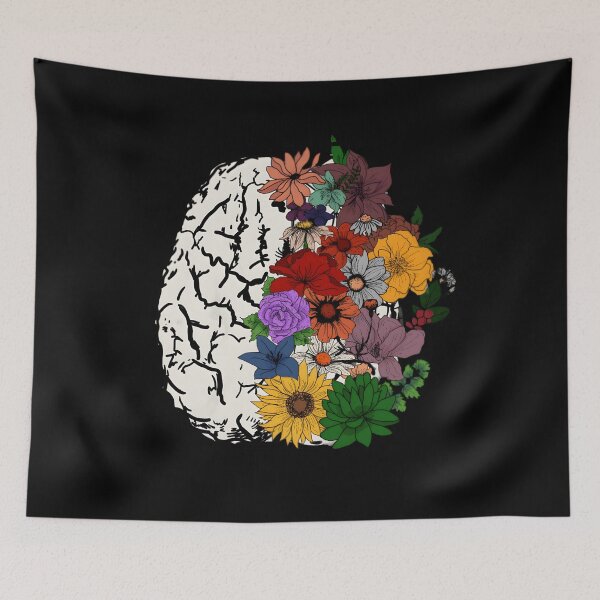 Item preview, Mental Health Matters Floral Brain designed and sold by jxnasihadaiya.