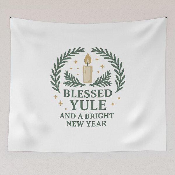 Item preview, Blessed Yule and A Bright New Year designed and sold by TreeWyzard Creations.