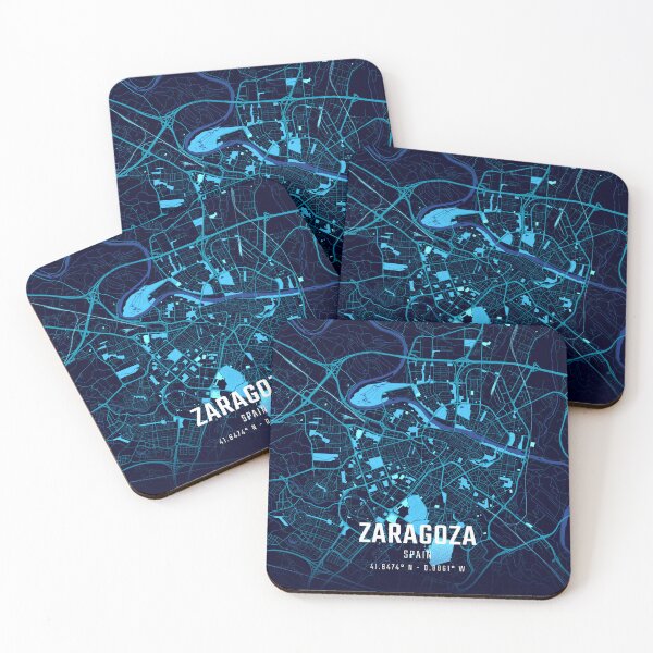 Item preview, Zaragoza Midnight City Map designed and sold by HomeLivingCo.