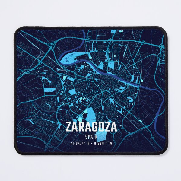 Item preview, Zaragoza Midnight City Map designed and sold by HomeLivingCo.