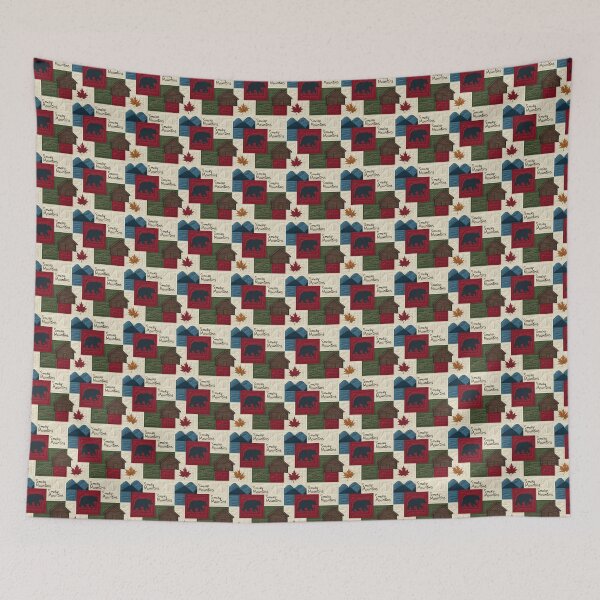 Item preview, Cozy Cabin Quilt Pattern - Smoky Mountains Bears & Leaves designed and sold by Digital Dreams Arts.