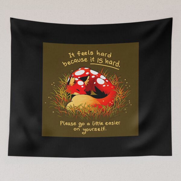 Item preview, It Feels Hard Because It Is Hard Mushroom Fox designed and sold by jxnasihadaiya.