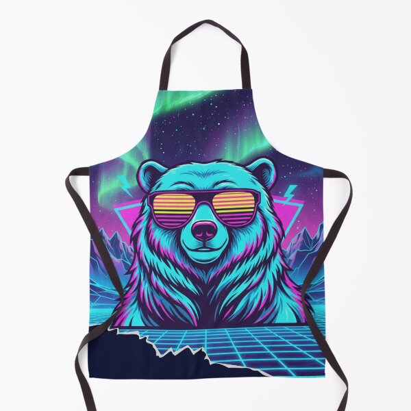 Item preview, Neon Bear Illustration — Glowing Cyber Bear Art for Stickers, Tech Decor & Gifts designed and sold by MerchYouSearch.