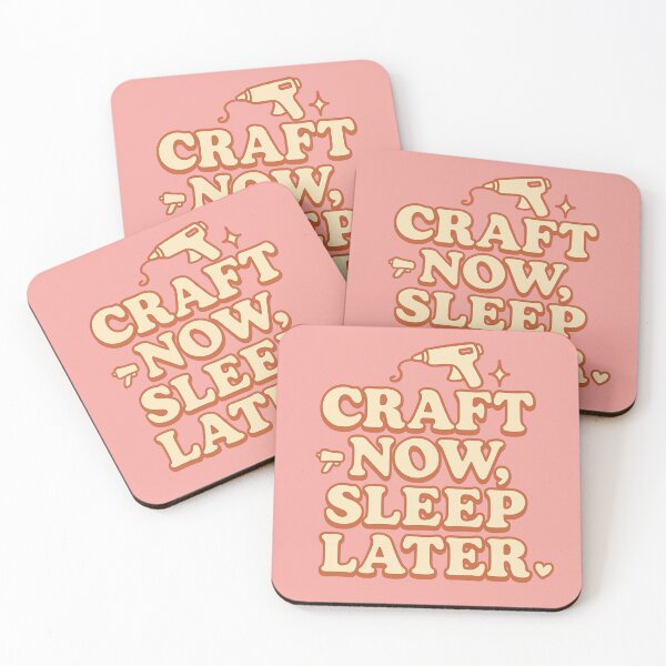 Item preview, Craft Now Sleep Later – Cute Retro Crafting Quote for DIY Makers designed and sold by astersgraphics.
