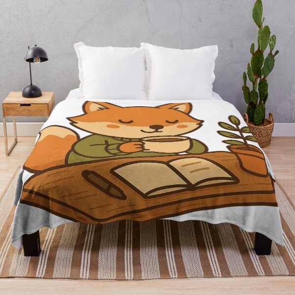 Item preview, Kawaii Fox Coffee Break – Cozy Workday Meme Art designed and sold by kimkosovo.